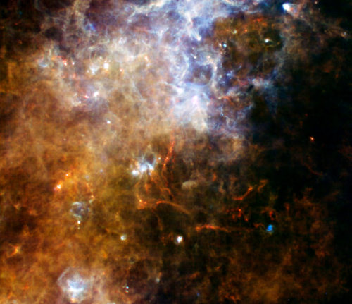 Bild: ESA/SPIRES- och PACS-konsortierna Bild: ESA/SPIRE- och PACS-konsortierna