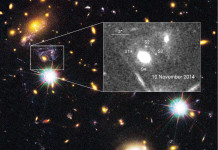 Hubbles nya unika upptäckt: Samma supernova på 4 ställen
