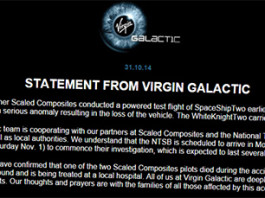 Virgins SpaceShipTwo exploderade under testflygning, en pilot död