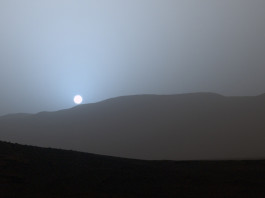 Solnedgång på Mars