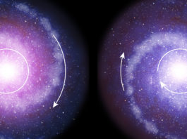 Mörk materia lyser med sin frånvaro när fjärran galaxer snurrar Bild: ESO: L. Calçada