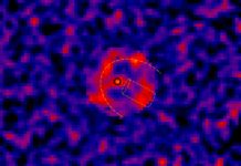 Berömd pulsar tycks bilda nya planeter Geminga i falska färger.