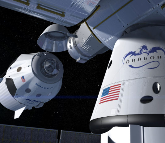 SpaceX och Boeing planerar ta astronauter till ISS 2018