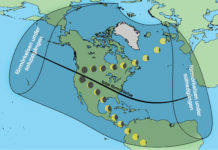 Allt om solförmörkelsen i USA den 21 augusti 2017 – och hur den kan skymtas från Sverige Karta: Per Ahlin/Populär Astronomi