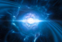 Gravitationsvågor avslöjar kosmisk guldfabrik Bild: ESO/M. Kornmesser/L. Calcada