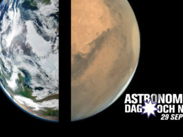 Maxat med Mars på Astronomins dag och natt 2018 – så hittar du festivalens alla höjdpunkter Temat för Astronomins dag och natt är Röd planet, blå planet. Bilder: Jorden: NASA Visible Earth (källa); Mars: ISRO / ISSDC / Emily Lakdawalla (CC BY-NC-SA 3.0; källa)