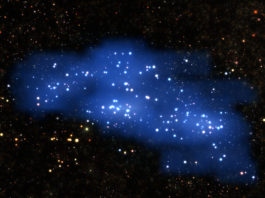 Jättelik galaxstruktur upptäckt i det unga universum