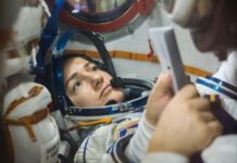 Nu blir Jessica Meir första svenskan i rymden – se uppsändningen och följ henne på rymdstationen Jessica Meir. Foto: NASA/Victor Zelentsov