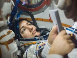 Nu blir Jessica Meir första svenskan i rymden – se uppsändningen och följ henne på rymdstationen Jessica Meir. Foto: NASA/Victor Zelentsov