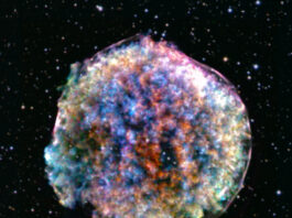 Hur small Tychos supernova? Resterna ger nya tredimensionella ledtrådar Bild: X-ray: NASA/CXC/RIKEN & GSFC/T. Sato et al; Optical: DSS