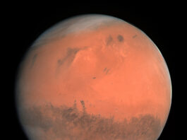 Mars, Jupiter och Saturnus synliga på kvällen