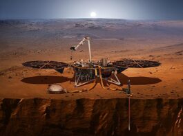 InSight känner mjuka skalv på Mars InSight (NASA/Wikimedia Commons)