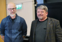 Peter Linde är ny ordförande för Svenska astronomiska sällskapet Jesper Sollerman oh Peter Linde. Foto Magnus Näslund