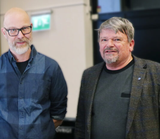 Peter Linde är ny ordförande för Svenska astronomiska sällskapet Jesper Sollerman oh Peter Linde. Foto Magnus Näslund