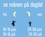 Se månen dagtid sommaren 2020  Grafik: Populär Astronomi