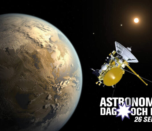 Astronomins dag och natt 2020 firas den 26 september i hela Sverige (och på hela internet) Bilder: NASA (Cassini); NASA Ames/JPL/T. Pyle (exoplanet Kepler-186f)
