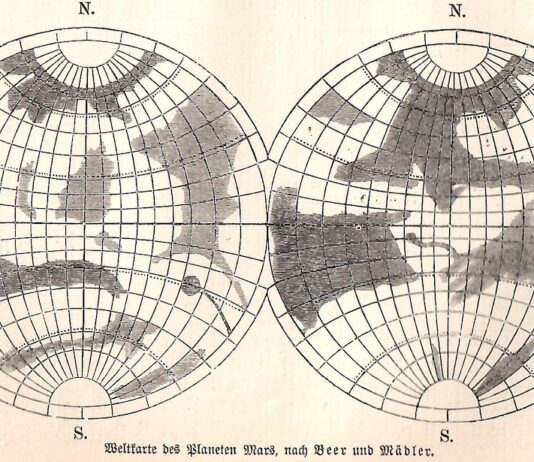 Finland anropar Mars? Djärvt förslag firar 145 år Ur: Die Wunder der Sternenwelt (Otto Ule, 1884)
