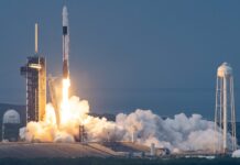 Lyckad start på Marcus Wandts första rymdfärd Uppskjutning av Ax-3. Bild: SpaceX