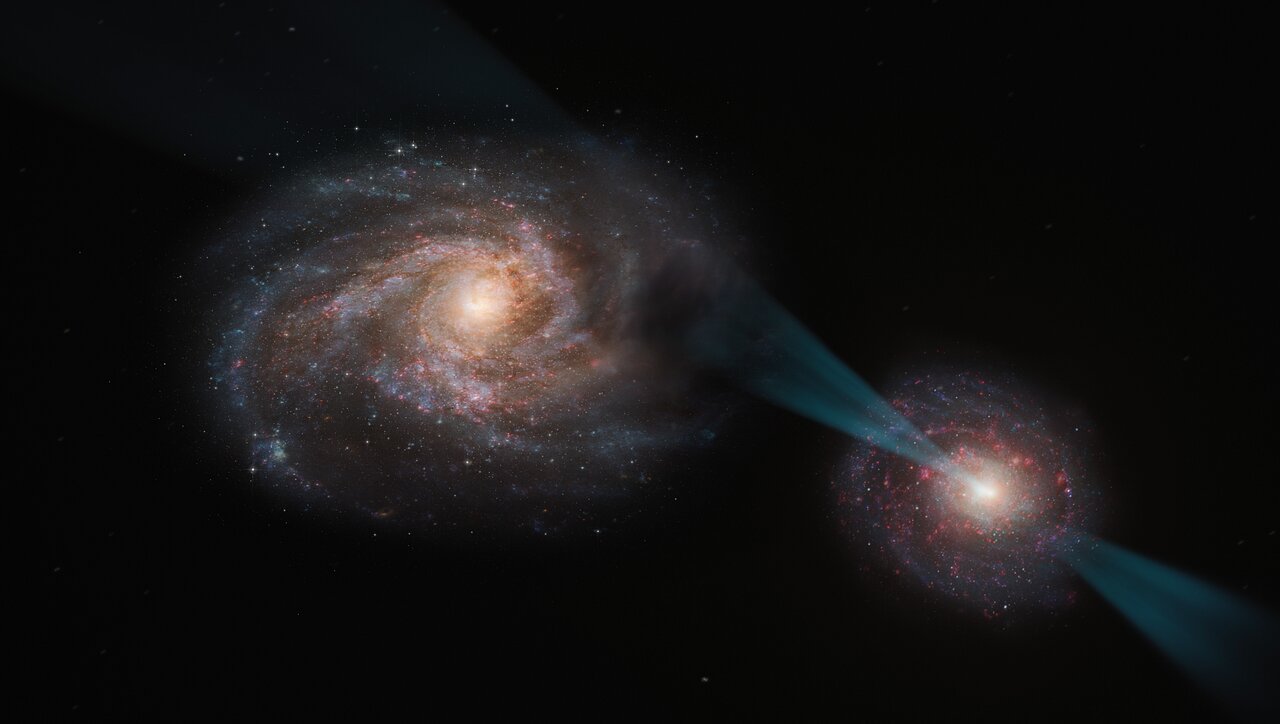 Artist’s impression of a ‘cosmic joust’ ESO/M. Kornmesser
