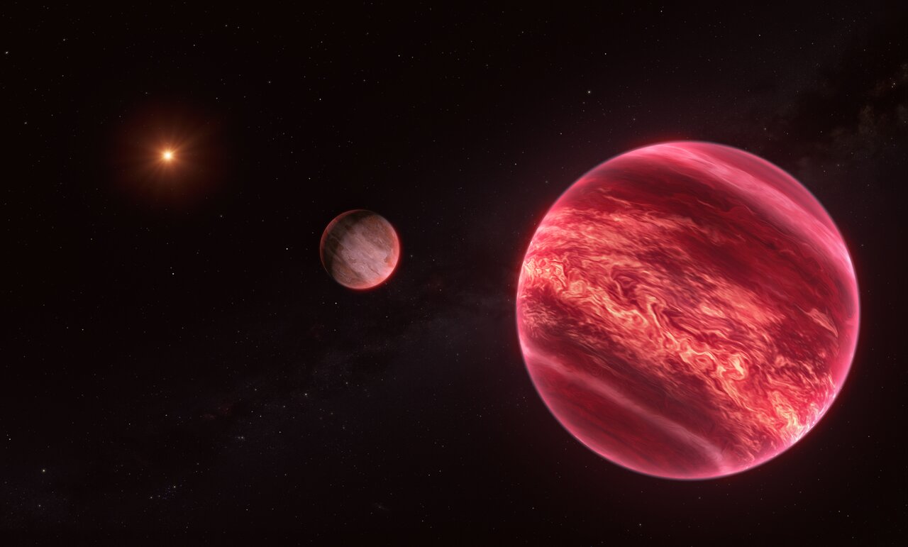 Artist’s impression of CD-35 2722, a system with a moon-like o