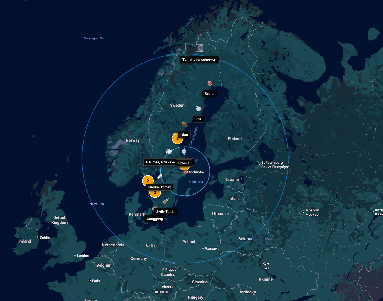 Screenshot Sweden Solar System